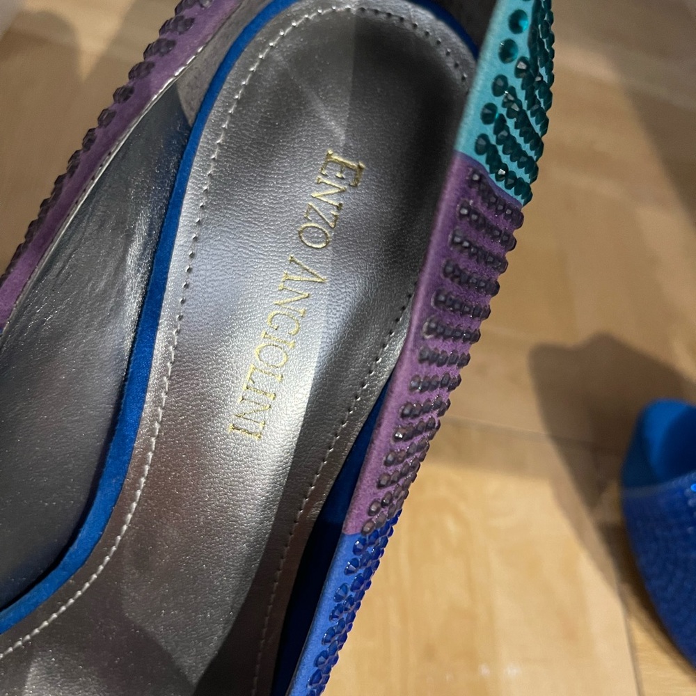 Enzo Angiolini Multi Color Rhinestone Pumps - Picture 6 of 9